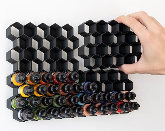 Hex Wall Paint Dropper Bottle Holder | Organization for Acrylic Paints