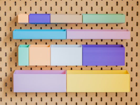 IKEA SKADIS Storage Bins | Pegboard Containers Shelf